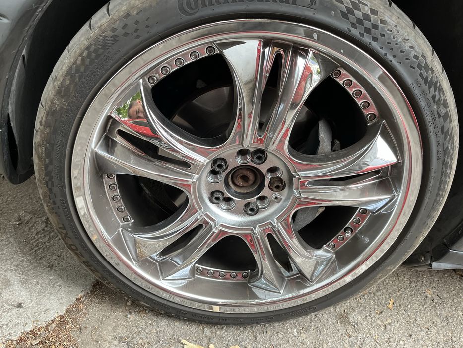 Джанти хром 20 цола 5x112/120 с много добри гуми continental 255 35 20