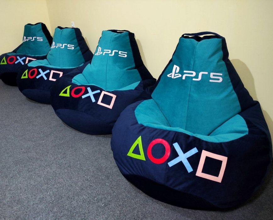 Бескаркасное кресло. Кресло мешок. Бинбэг Бинбег. PlayStation