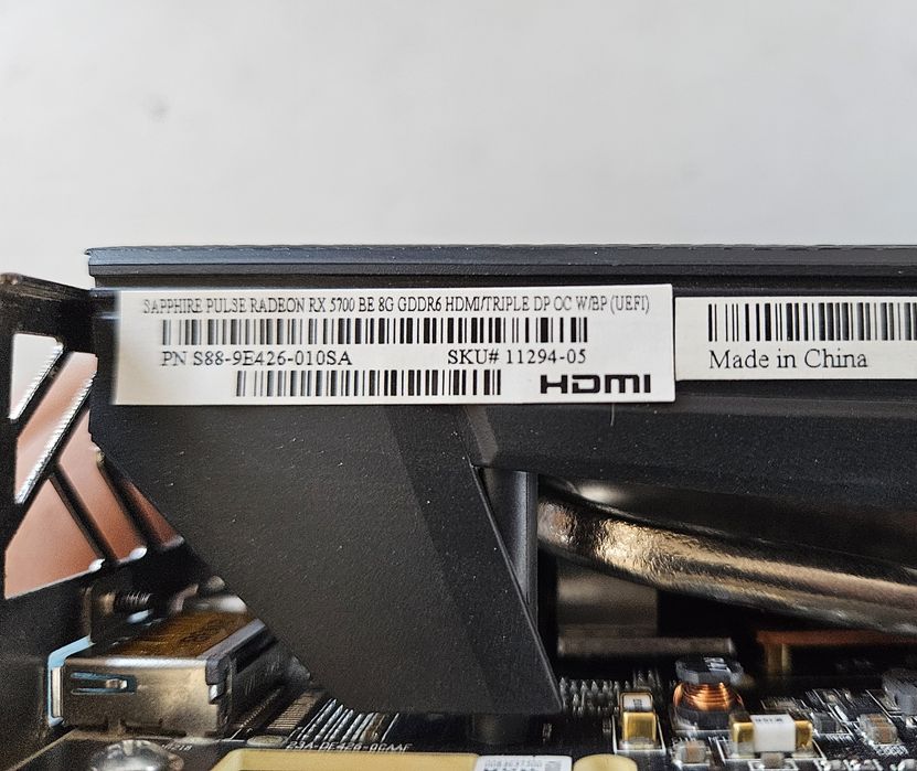 Placa Video AMD SHAPHIRE RX 5700 8GB GDDR6