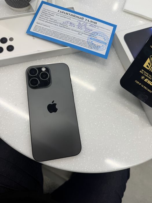 Iphone 16 pro max 256 Esim Черный 100% аккум