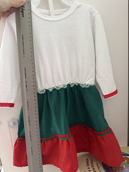 Детска рокля българско знаме (подходяща за 3 март или други празници)