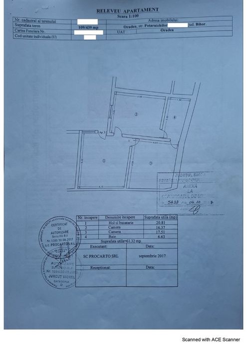 Apartament la casă 2 camere,bucătărie,baie,61mp utili zona Prima Shops