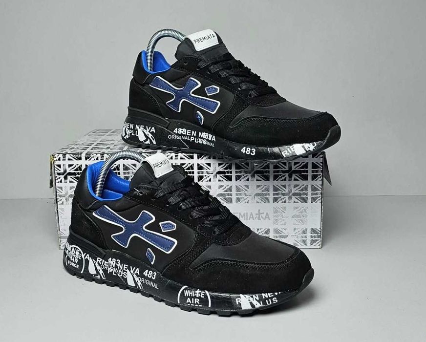 Нови мъжки обувки с кутия Premiata model Black Blue налични 41 и 42
