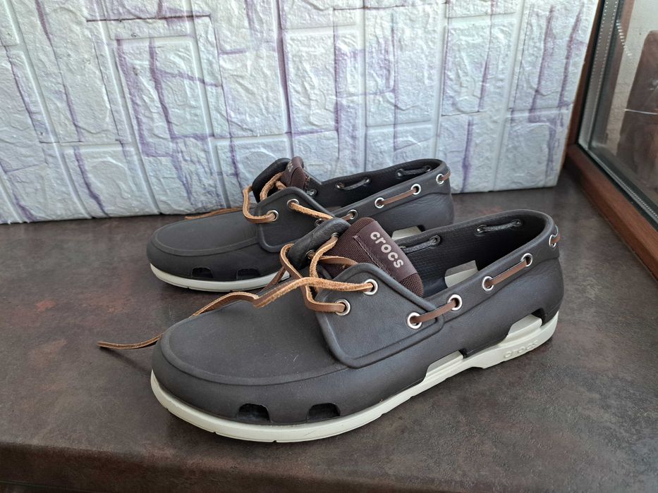 мъжки мокасини,летни отворени обувки,гумени Crocs,41