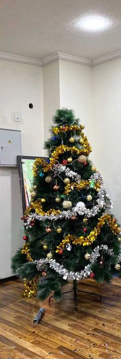 Елка 2,5 м новогодная складная с игрушками