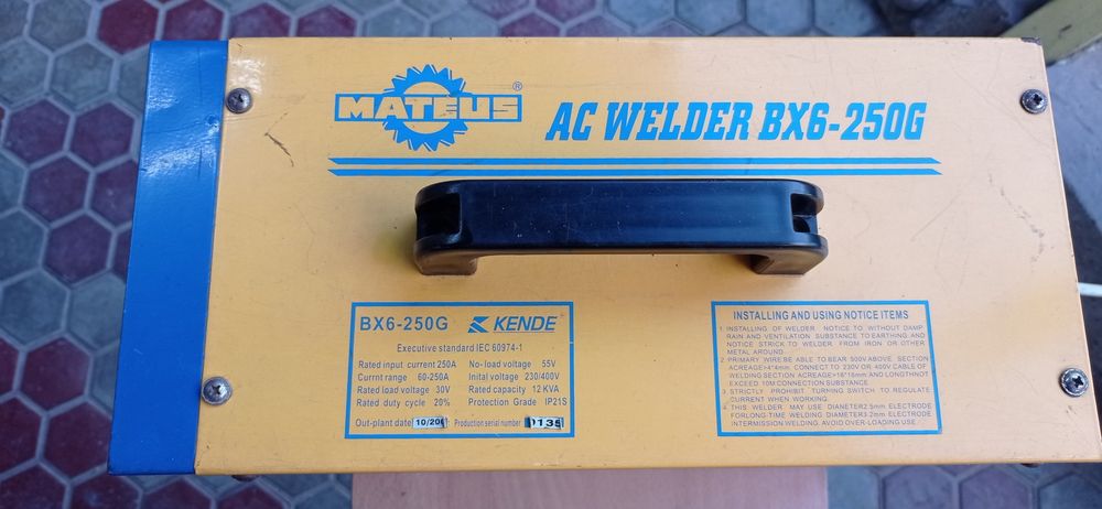 Сварочный аппарат Mateus BX6-250G,230/400v