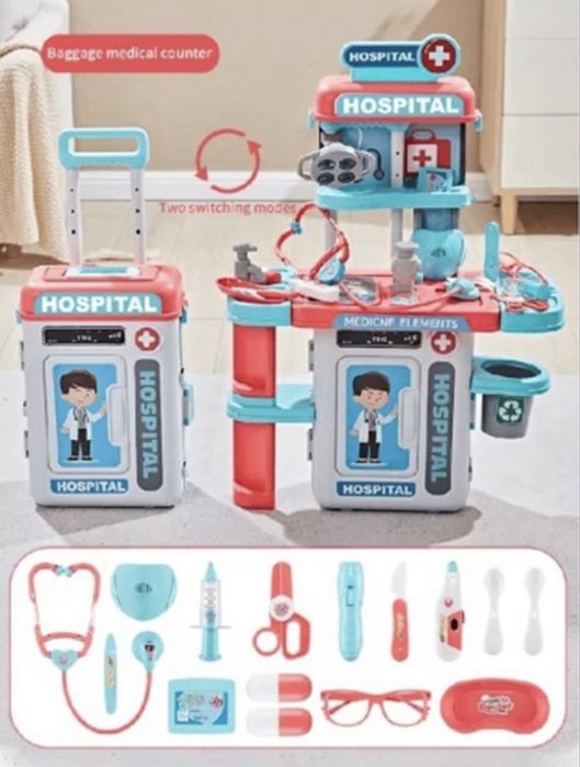 Детски докторски комплект със слушалки и аксесоари Sonne