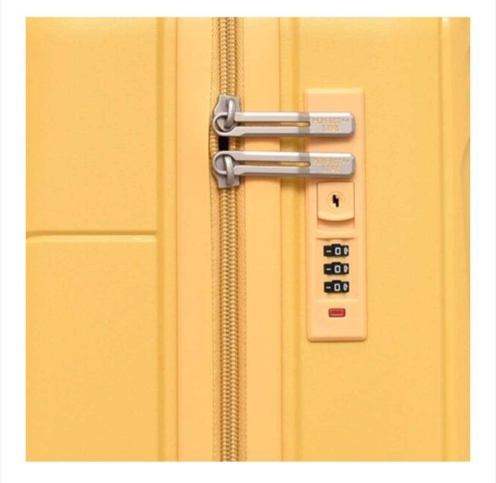 Куфар за ръчен багаж Perfect Line, PP, 20", Жълт