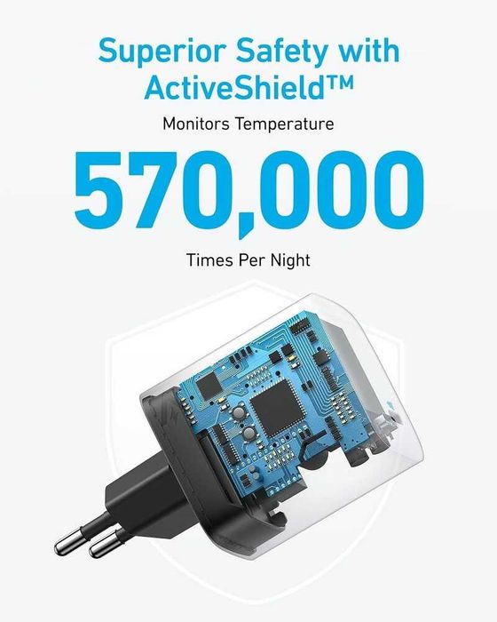 Anker 315 67W USB-C PD зарядно, с кабел, черен цвят