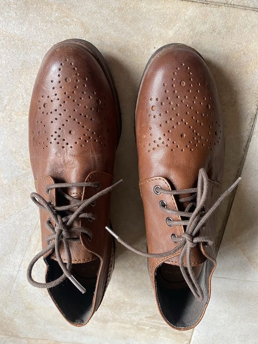 Кафяви обувки естествена кожа 38