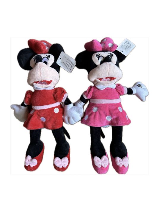 Jucarie de plus Minnie Mouse, roz sau rosu, 40 cm, NOUA