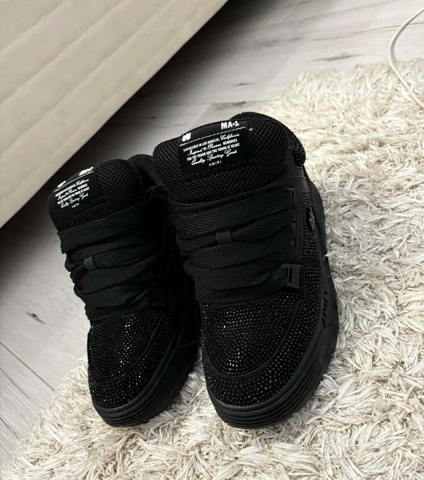 Adidasi AMIRI MA-1 Full Black cu Cristale