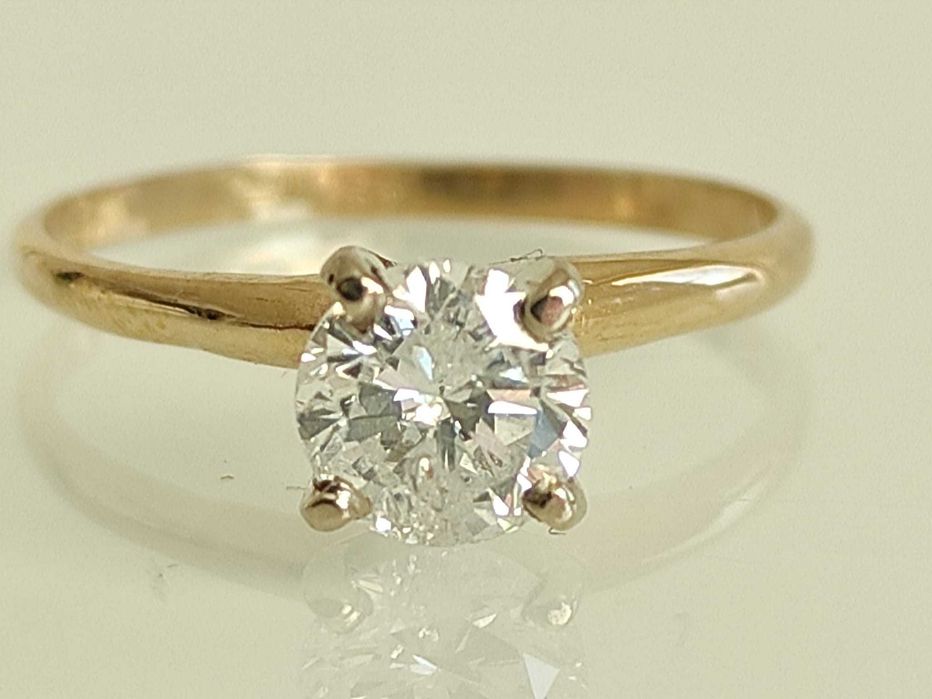 Inel logodna aur 14k cu diamant 0.8ct