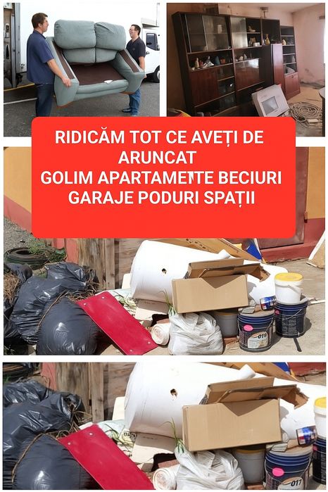 Debarasari mobila veche Transport gunoi moloz moluz canapele saltele