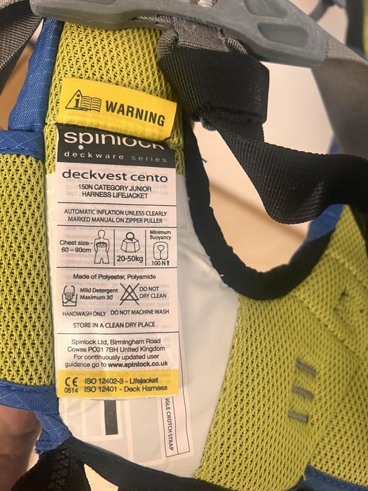 Spinlock CENTO Deckvest автоматична самонадуваща се спасителна жилетка нова