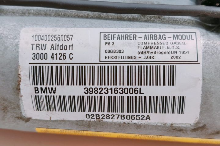Airbag Pasager 39823163006L BMW Seria 5 E39 (facelift)