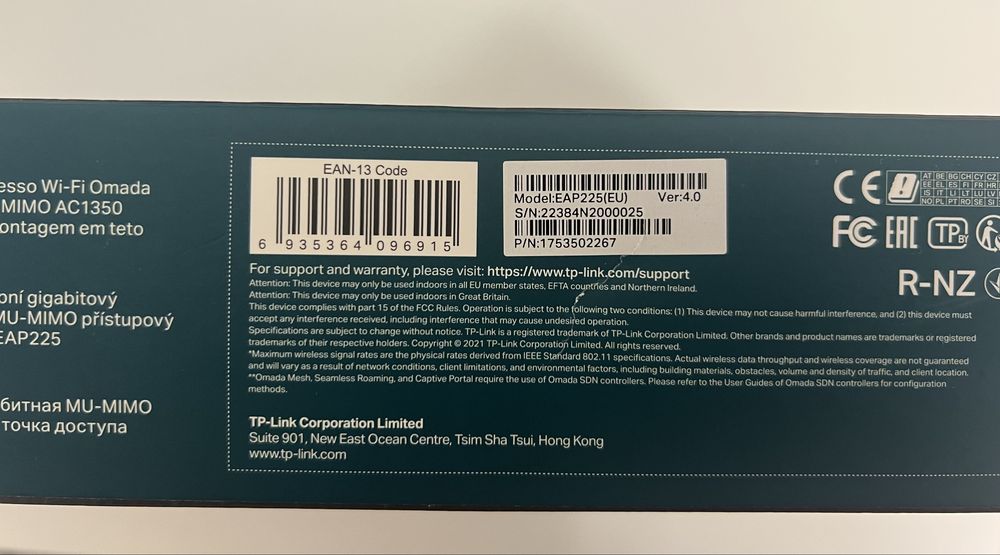 Точка доступа TP-Link EAP225 новый в упаковке