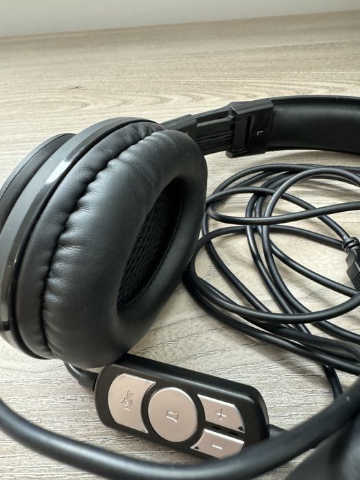 Casti Hama HS-USB300, Negru/ NU NEGOCIEZ