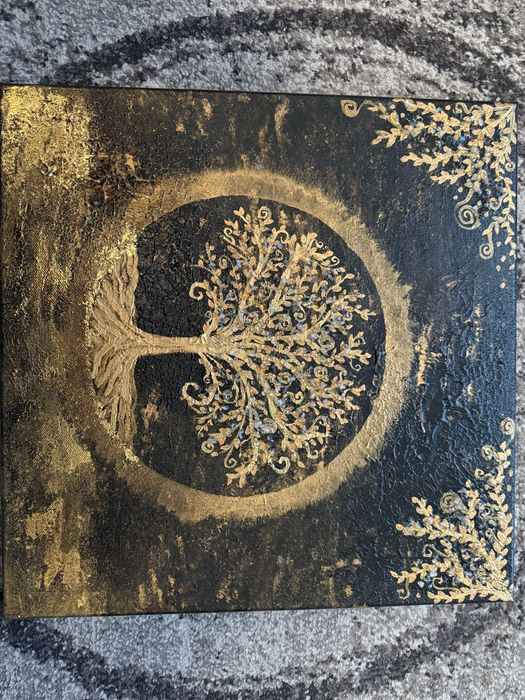 Картина - дървото на живота с камъчета цитрин