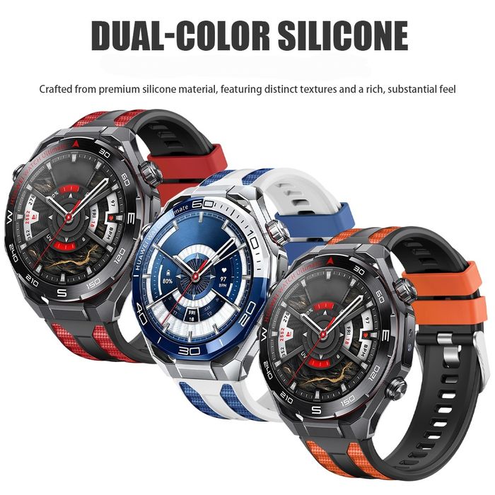 DOUBLE Силиконова каишка Huawei Watch GT6 Pro 5 GT5 Pro 4 GT4 GT3 GT2