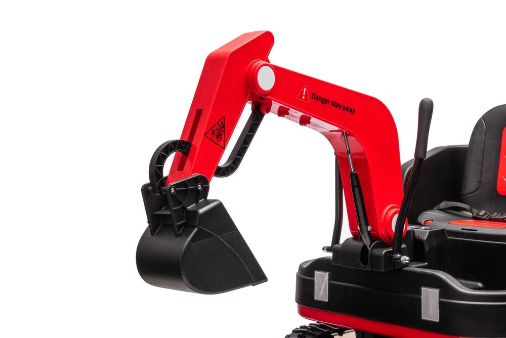 Excavator electric Kinderauto X7 2x 55W 12V-12Ah, scaun tapitat, RED
