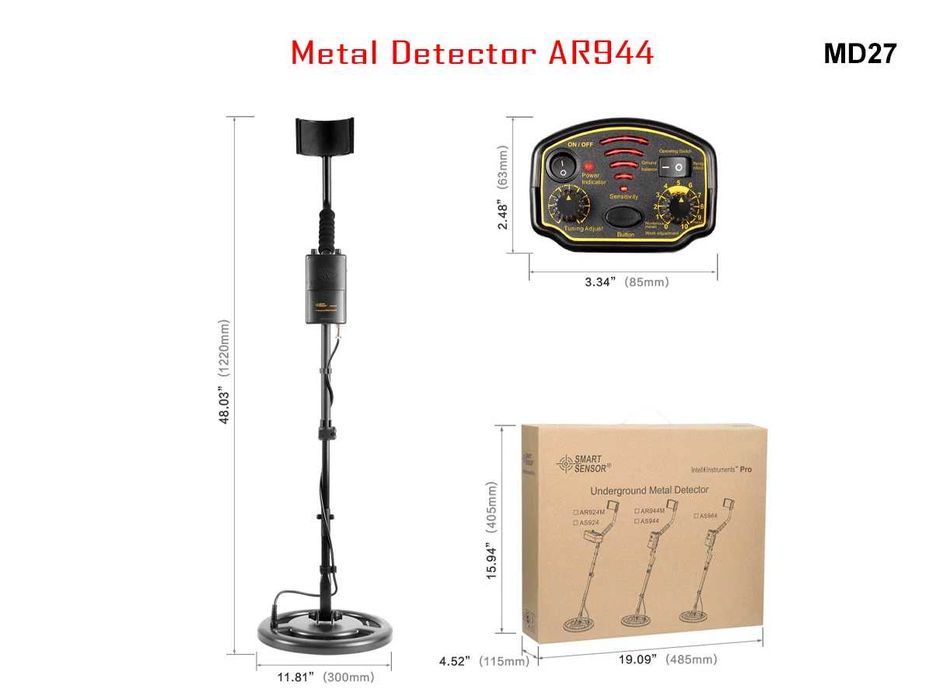 Detector de metale cu SMART SENSOR potrivit pentru intermediari