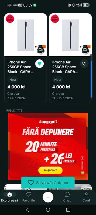 IPhone 17 air nou sigilat garanție 2 ani
