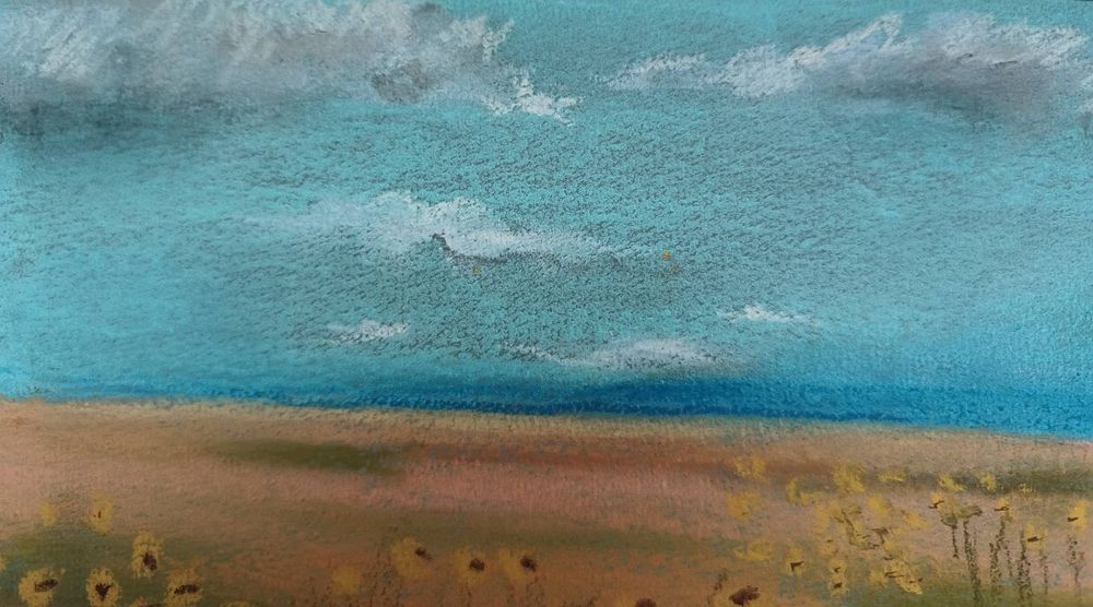 Акварел и сух пастел, с подпис от художника