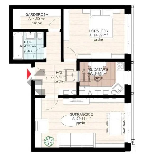 Apartament 2 camere de vanzare in bloc nou — fotografia 1