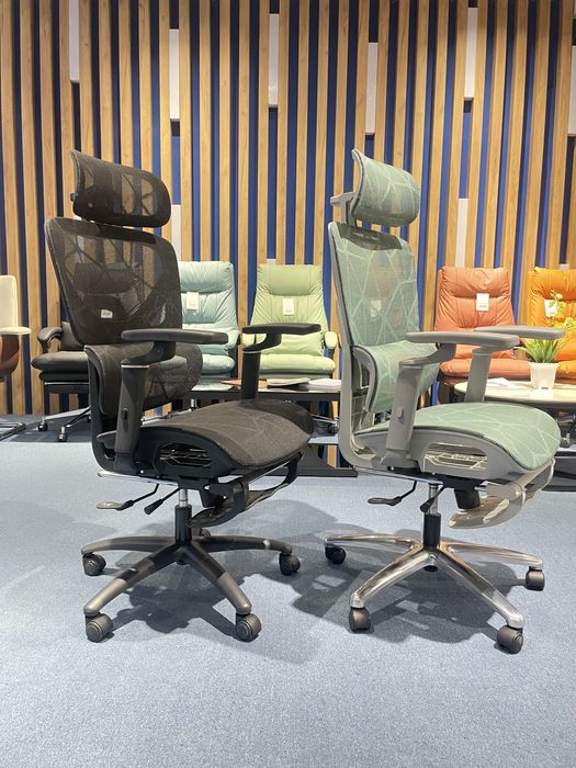 Скидка! Офисное сеточное кресло премиум класса модель Lucky bear green