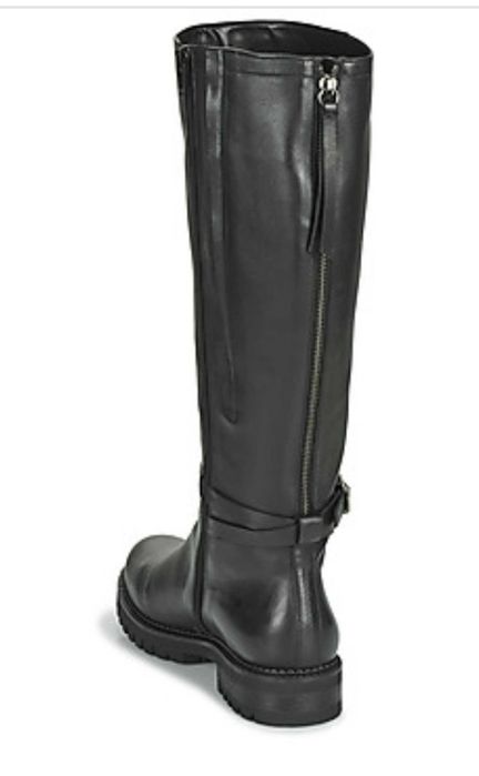 Кожени ботуши с грайфер, Gabor, черни, 36