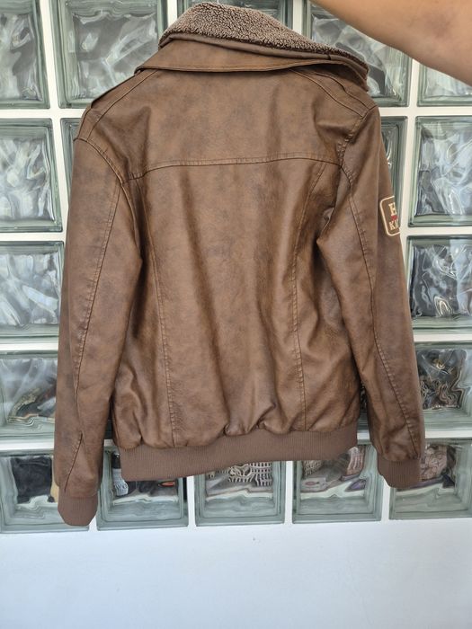 Geaca de piele stil aviator