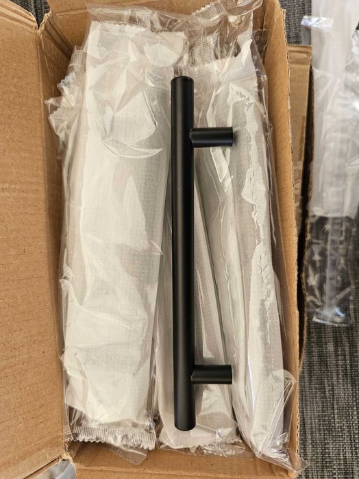 Set 10 mânere mobilă Amerdeco UK0024, inox negru, pas 128 mm