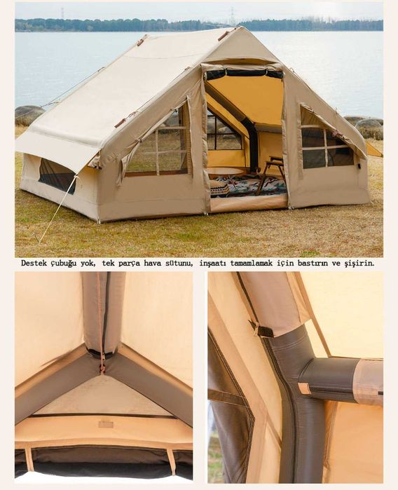 Cort glamping gonflabil PROFESIONAL, 6mp, pompa inclusa