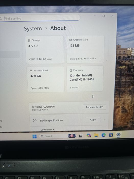 Vand ultrabook dynabook portege i7 1270p 32gb ram ssd 512gb 1kg