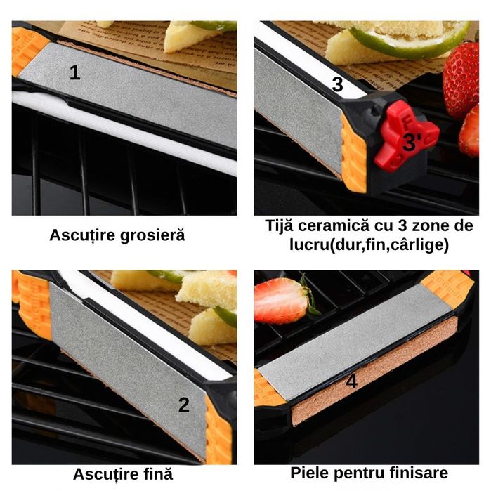 Sistem complet profesional de ascutire pentru cutite foarfeci topoare si dalti  4 in 1