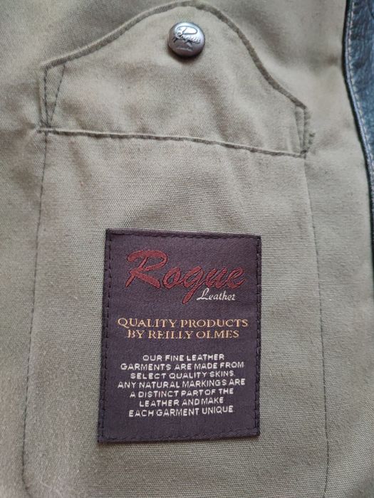 Винтидж Мъжко кожено яке Cafe Racer Rogue Leather  by  Reilly Olmes Xl