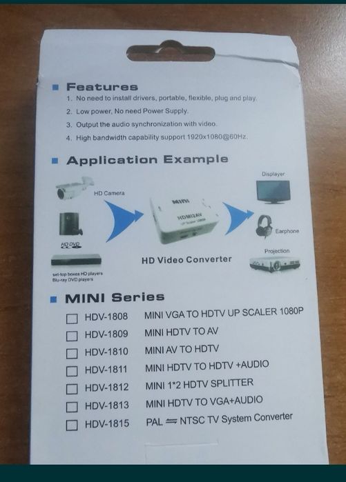 Mini convertor AV(RCA) la HDMI / Adaptor HDMI la Rca AV