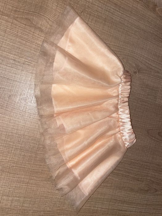 Fusta tulle mini-me culoarea peace-somon