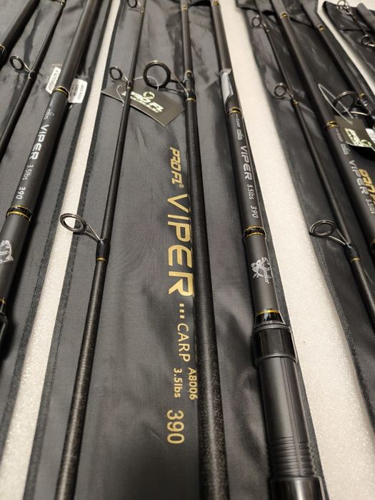SET 4 Lansete Crap FL VIPER 3.90m 3.5 LBS 3 tronsoane Super Slim