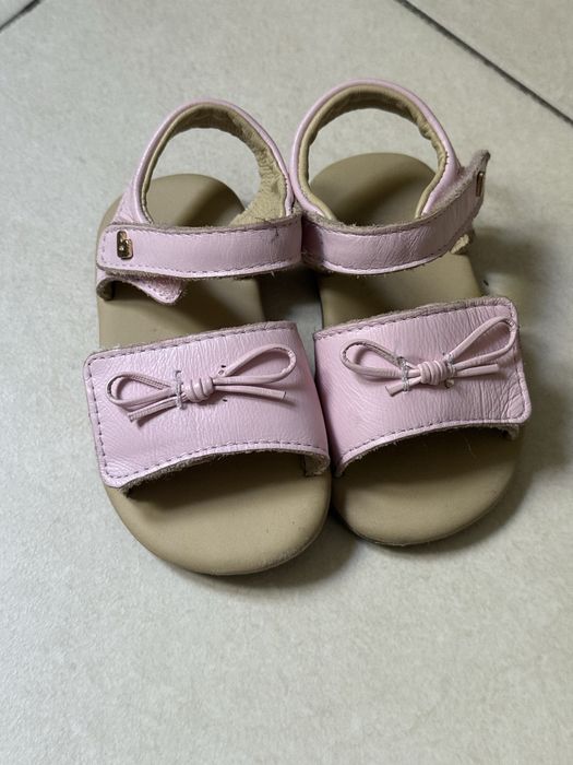 Sadale fetite, din piele naturala, roz, 20 Bibi