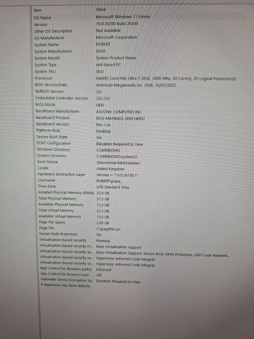 Sistem Gaming I7 265k