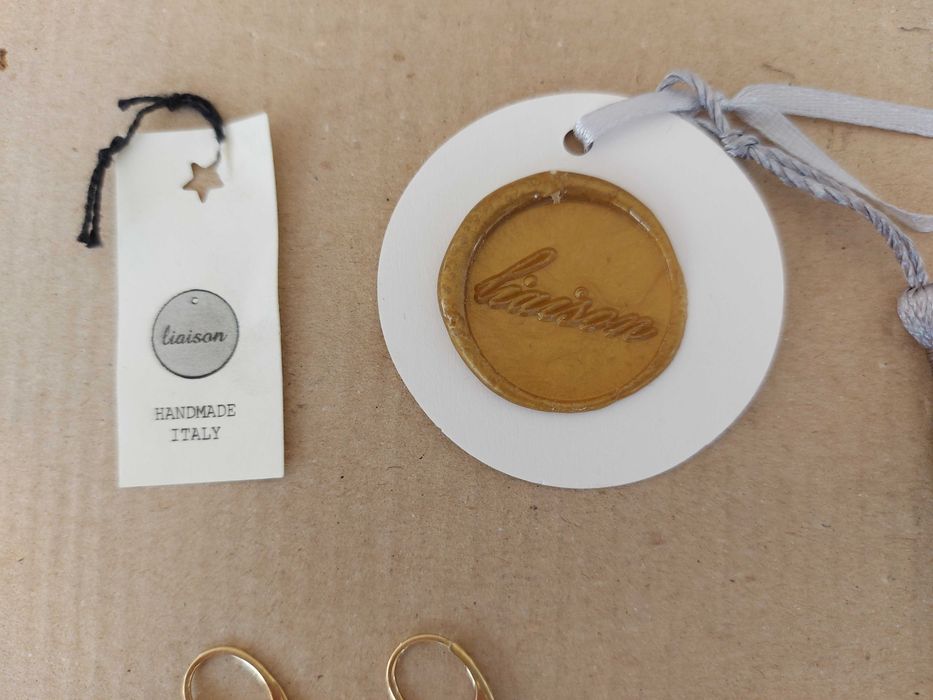 Liaison обеци месинг с нефрит