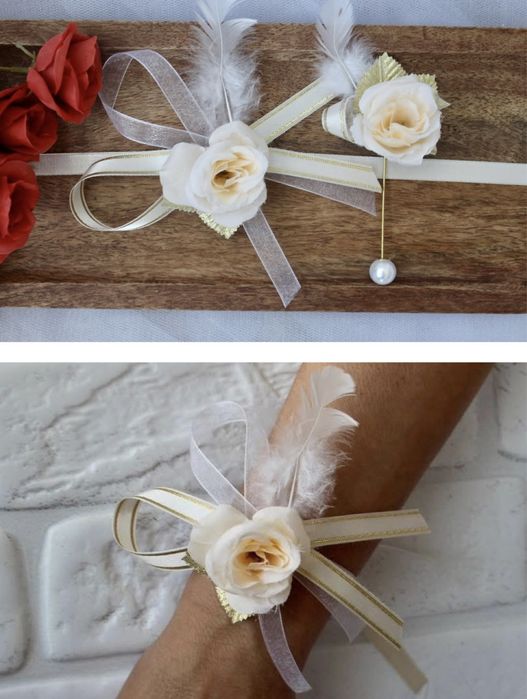 Сватбени гривни и бутониери! Доза цвят за най-щастливия Ви ден!