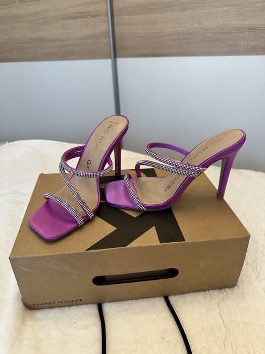 Pantofi cu toc cu satin marimea 38