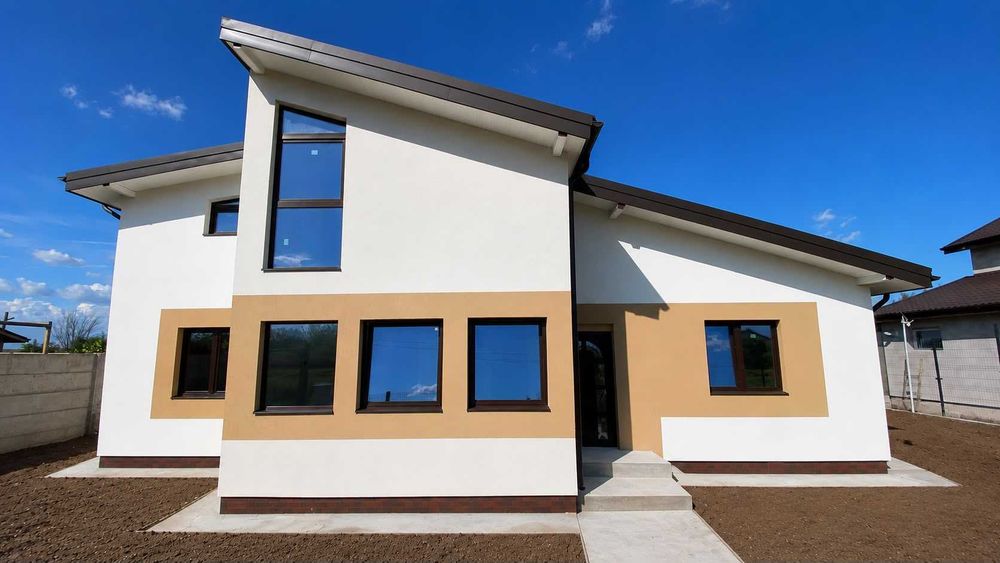 Casă individuală nouă P+M, 160 mp utili, teren 494 mp, Domnești - Ilfov