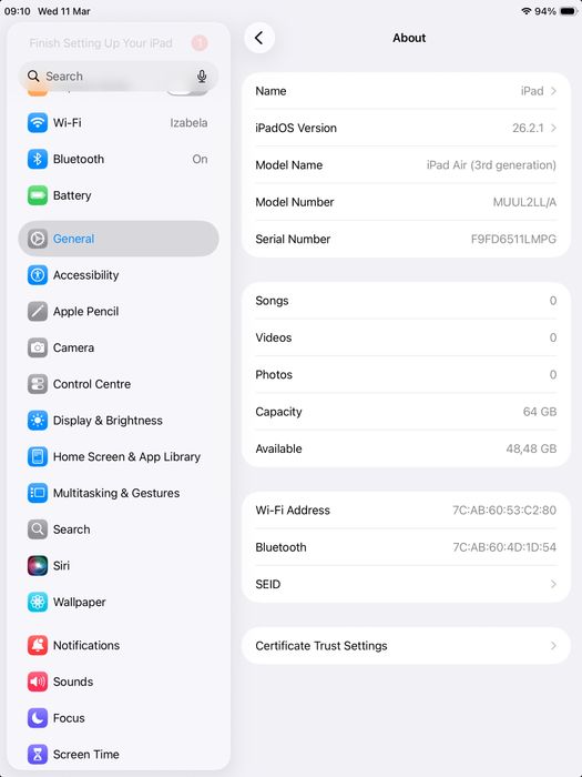 Ipad Air 3rd Generation