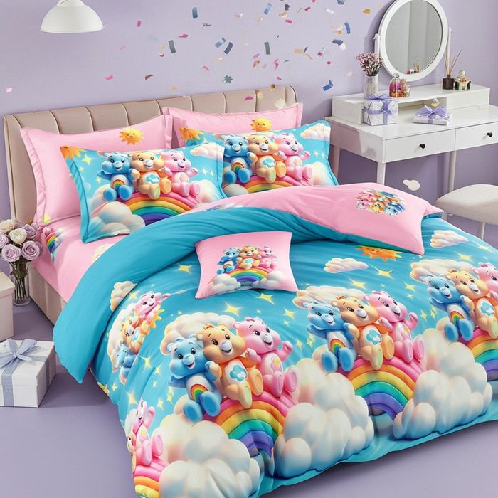 Lenjerie Pat Rahova Sx059, Bumbac, 6 Piese, Cu Elastic, Imprimeu