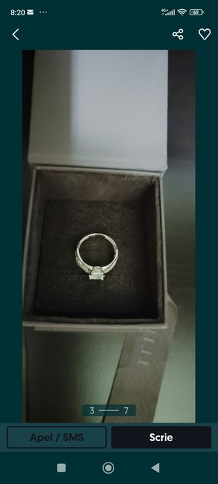 Vând inel din aur galben de logodnă nou