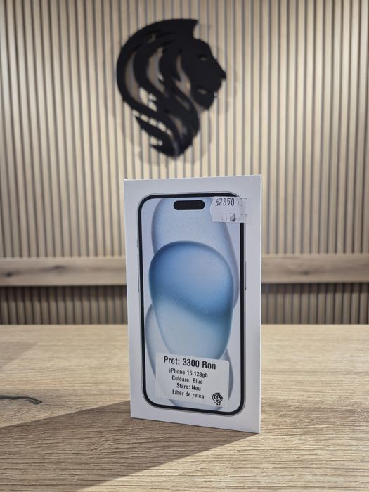 iPhone 15 128gb Blue Neverlocked Nou Sigilat/Fact+Garantie
